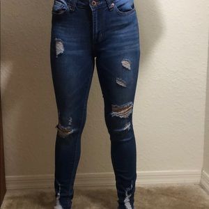 High rise Ripped jeans